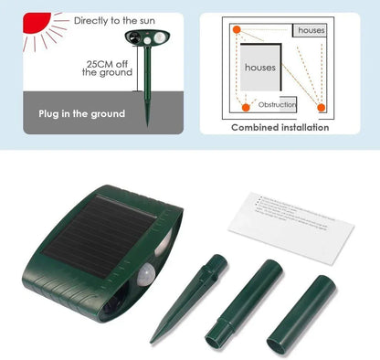 Outdoor Motion Sensor Animal Repellent 4 Piece Set