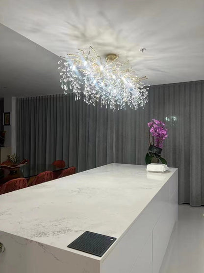 Elegant Crystal Drop Ceiling Light Fixture