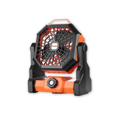 Portable Outdoor Fan with LED Light and Rotation