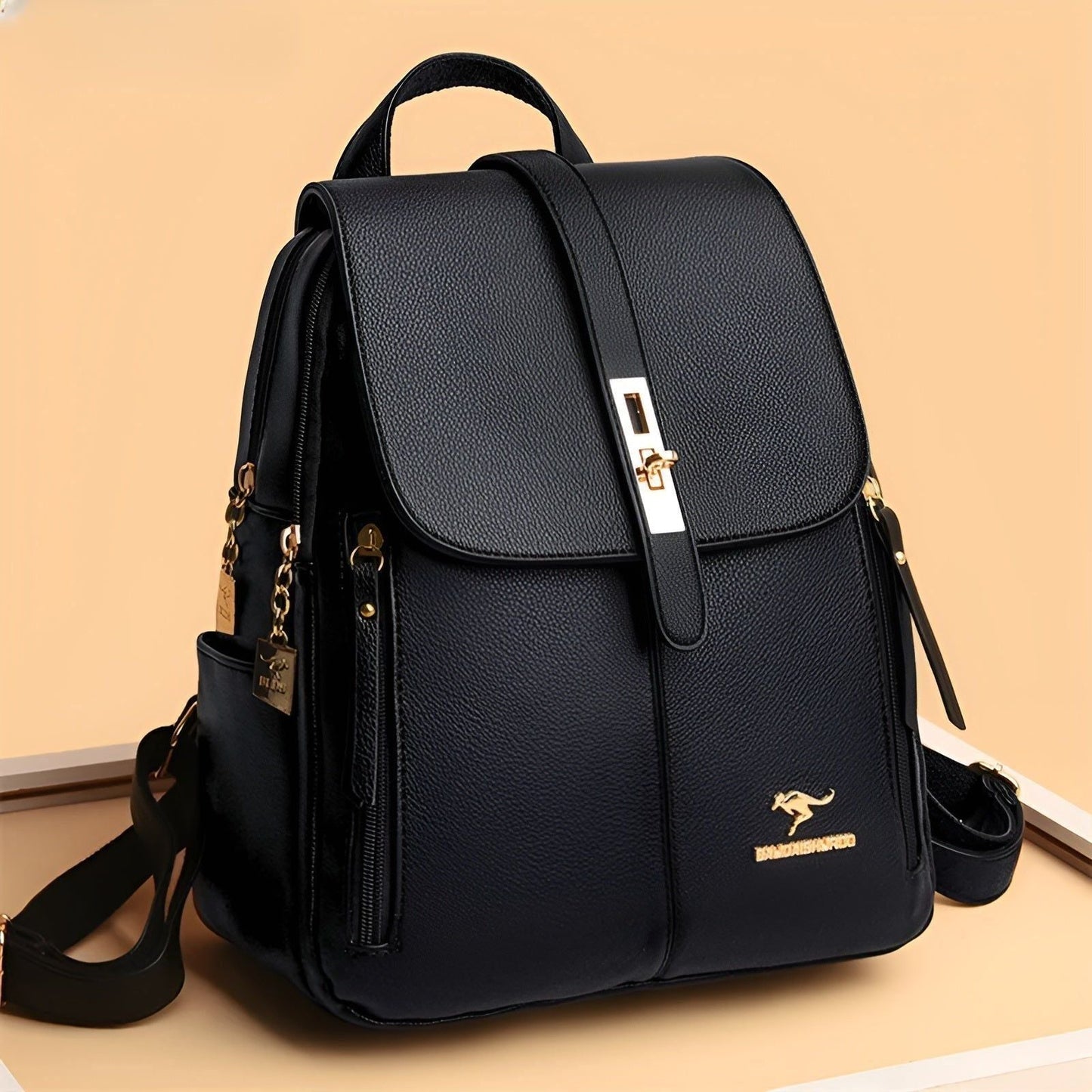 Stylish Ladies Water Resistant Leather Backpack