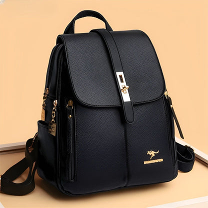 Stylish Ladies Water Resistant Leather Backpack
