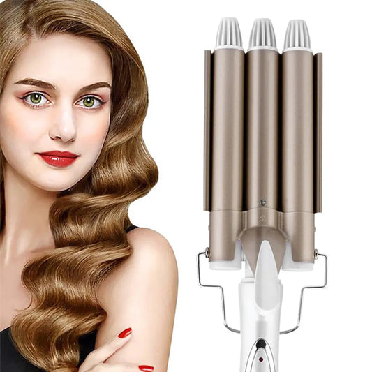 Professional 3 Barrel Curling Iron Hair Waver - Halri