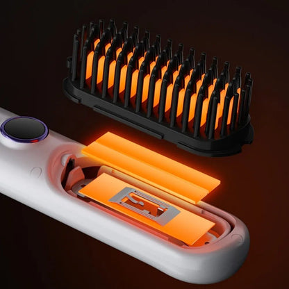 Portable Hair Straightener Brush for Women Travel