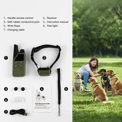 Advanced 300m Rechargeable Dog Training Collar with Remote