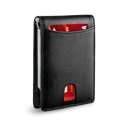 Thin Mens Leather RFID Wallet - Halri