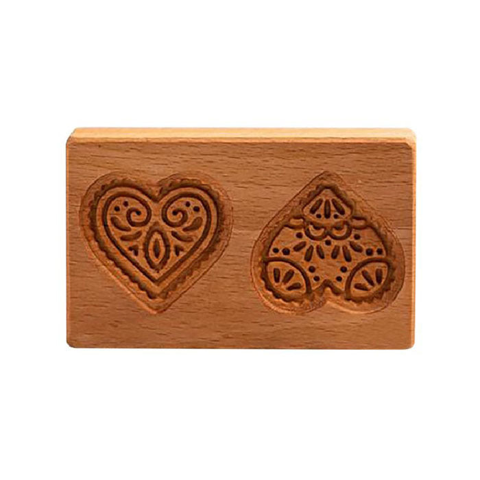 Wooden Cookie Cutter Set with Engraved Designs