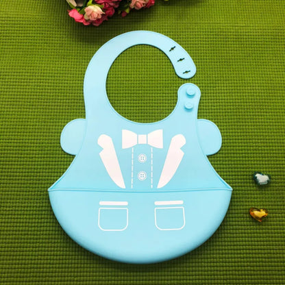 Soft Baby Bibs Set - Cute Animal Print Silicone Bibs