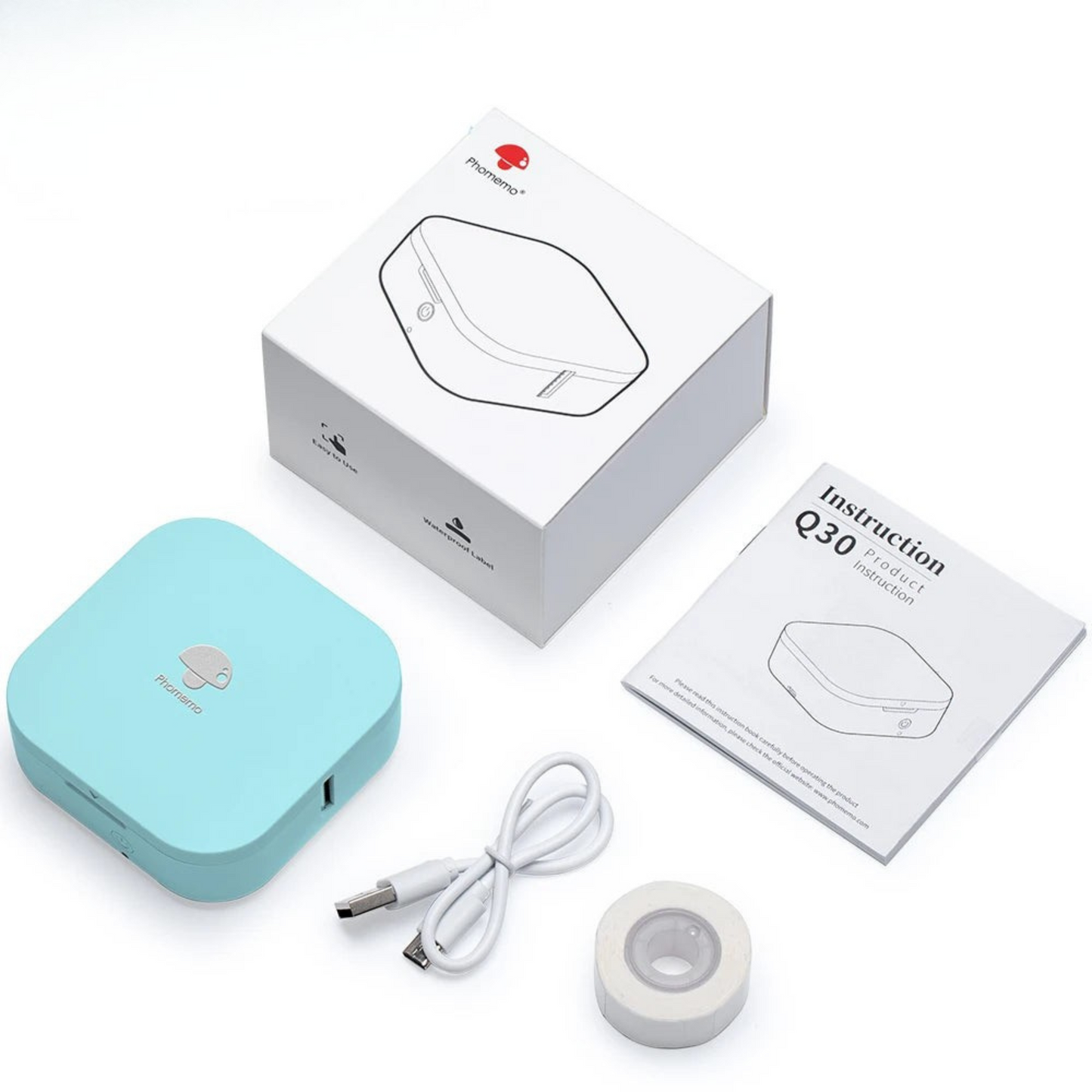 Compact Wireless Label Printer with Bluetooth Connectivity