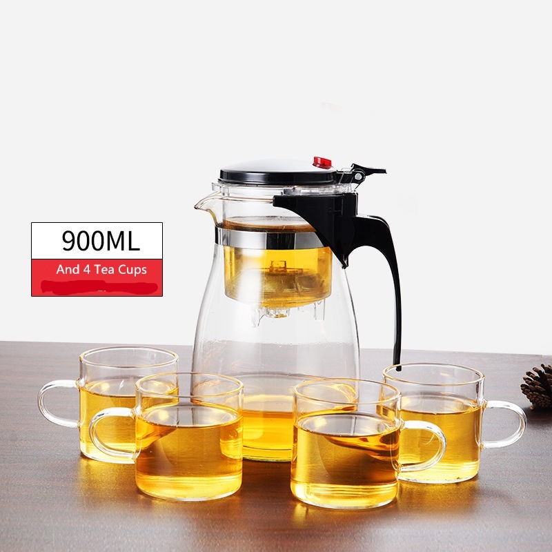 Durable Heatproof Glass Tea Infuser Teapot