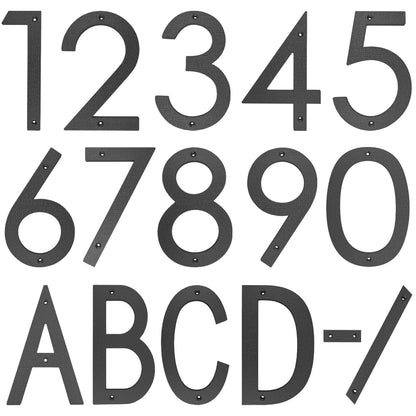 Modern Black House Number Plate 8-10 Inch