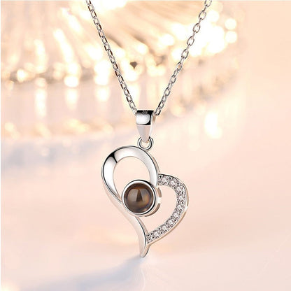 Romantic I Love You Language Heart Necklace