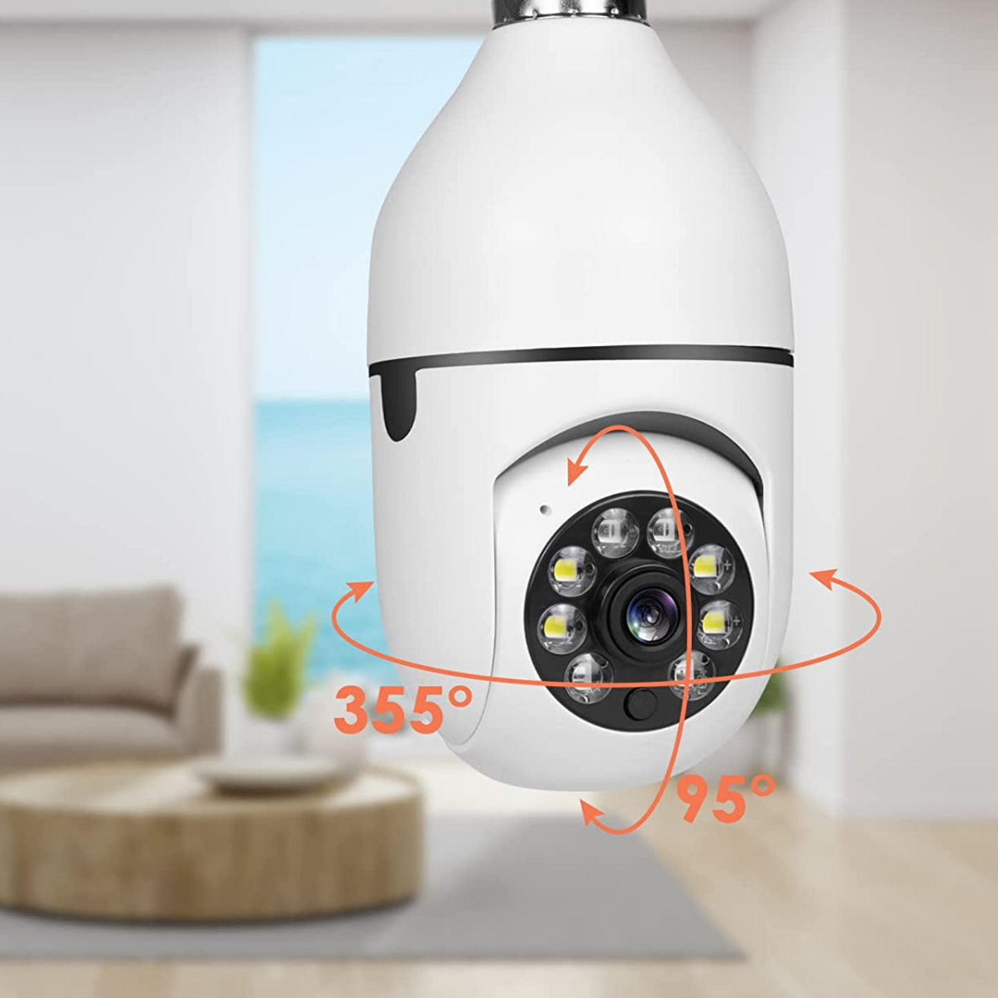 Wireless Home Security Camera Light Bulb