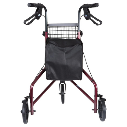 Compact Folding 3 Wheel Walker with Storage Basket