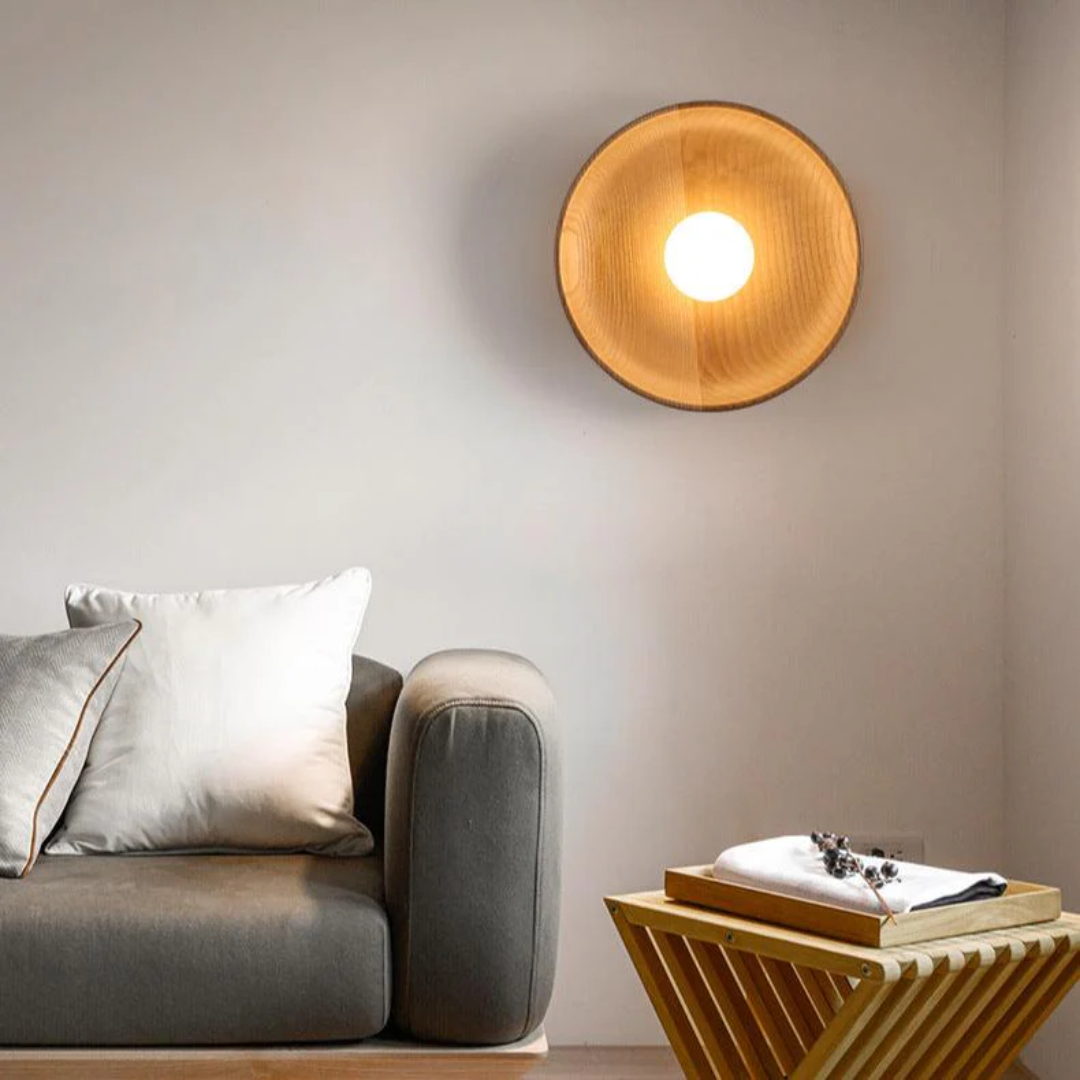 Rustic Wood Wall Light Lamp