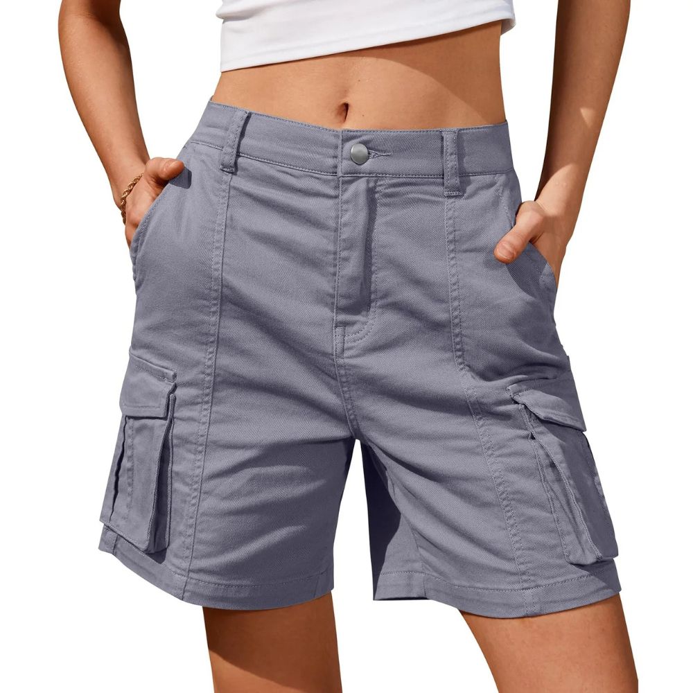Women's Comfortable Elastic Waist Work Shorts