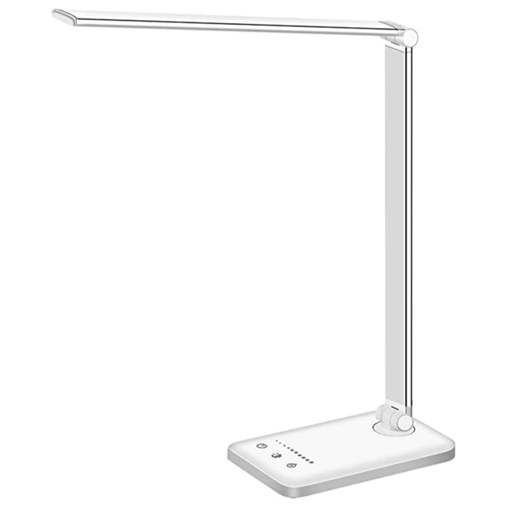 Compact LED Desk Light with USB Port and 5 Modes