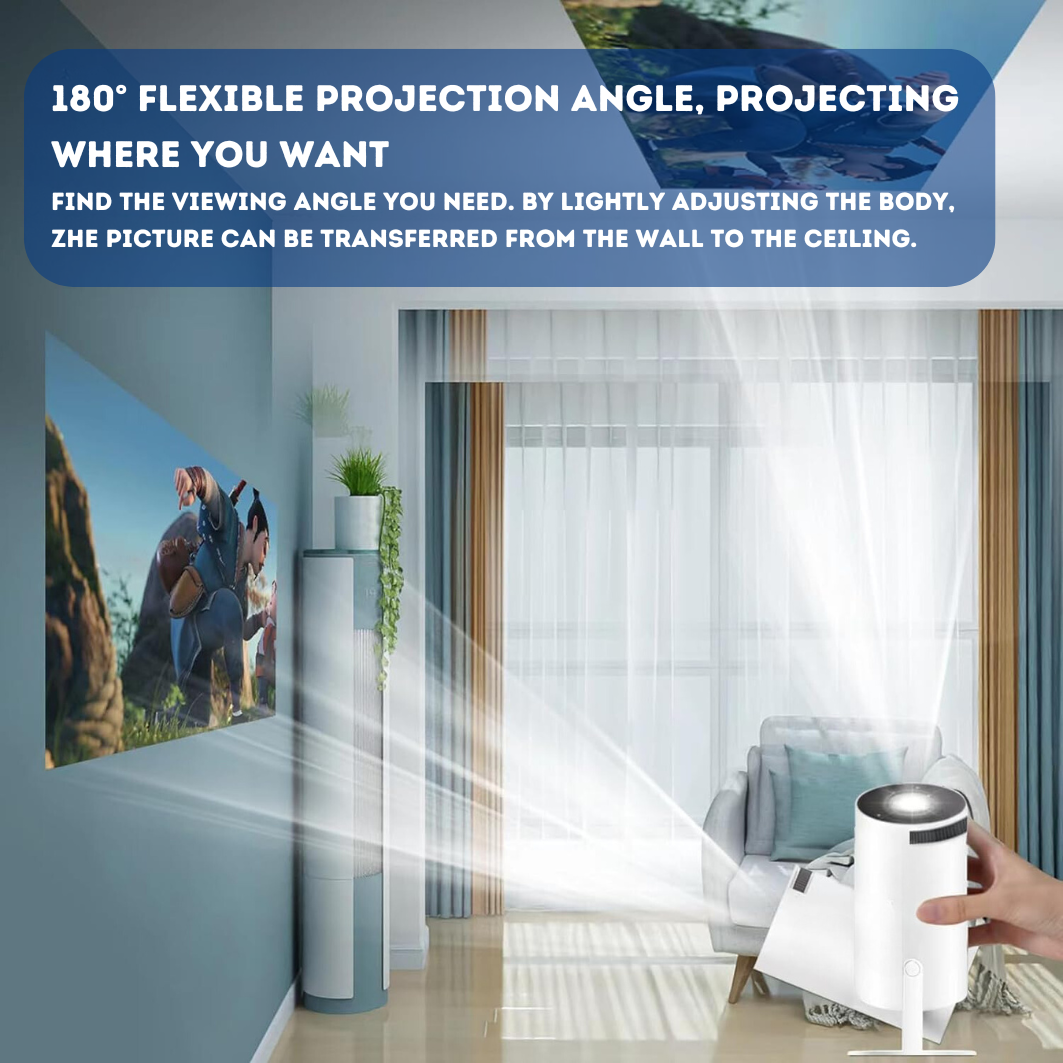 Compact 4K HD Portable Home Theater Projector