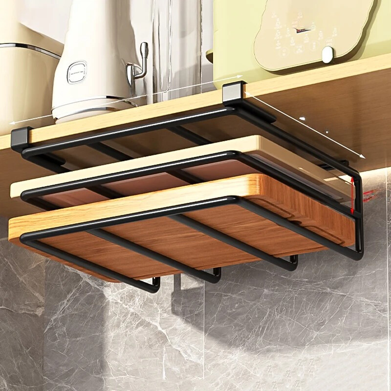 Wall Mounted Kitchen Storage Rack - Easy Install
