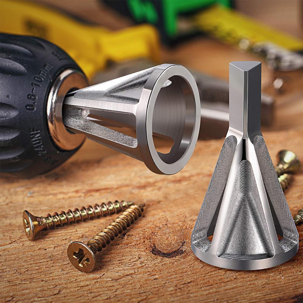 Easy Drill Bit Deburring Tool with External Chamfer