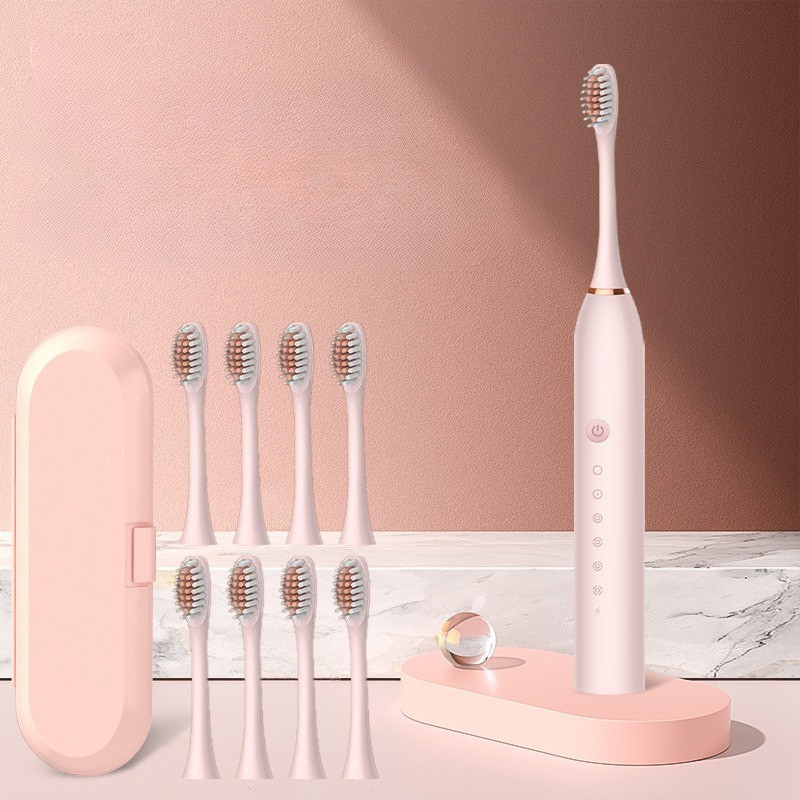 Rechargeable Electric Toothbrush with 5 Settings and 8 Heads