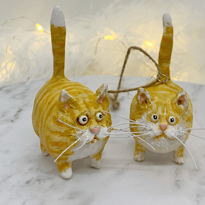 Personalized Handmade Kitty Xmas Tree Ornament