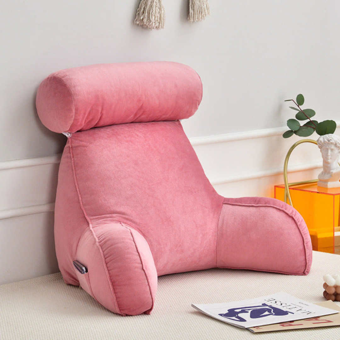 Comfortable Support Pillow with Arms and Adjustable Headrest