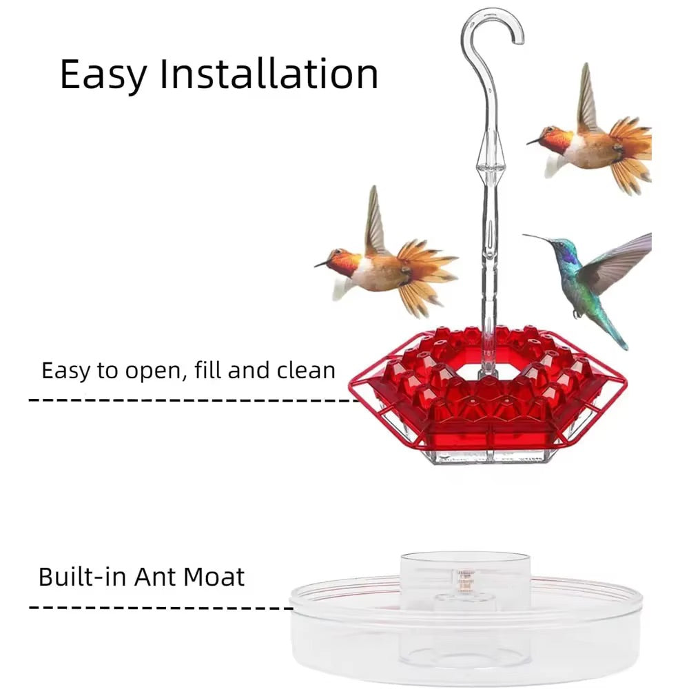 Easy Clean Hummingbird Feeder with 30 Feeders