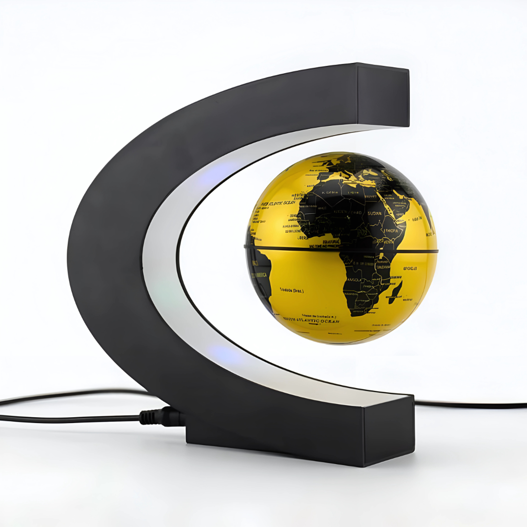 Glowing LED Floating Globe Light with Magnetic Base