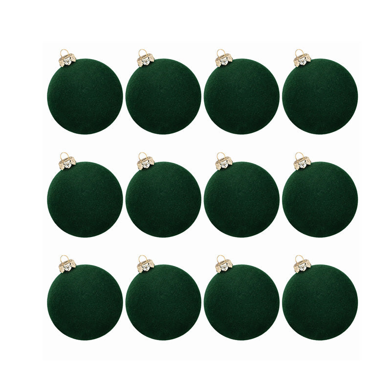 Luxurious Velvet Christmas Tree Decorations 12 Pack