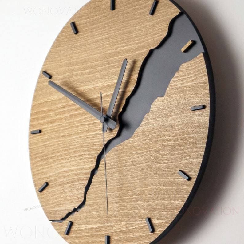 Simple Rustic Wall Clock Unique Home Decoration