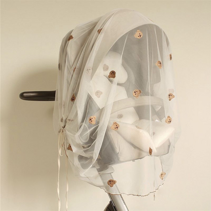 Baby Stroller Canopy with Breathable Mesh & Bug Net
