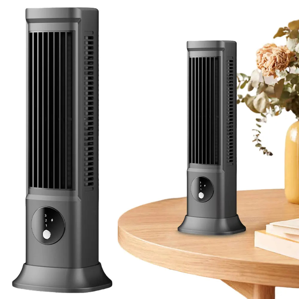 Portable AC Desk Fan with Rechargeable Cooling – Halri