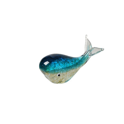 Beautiful Glow Whale Glass Figurine