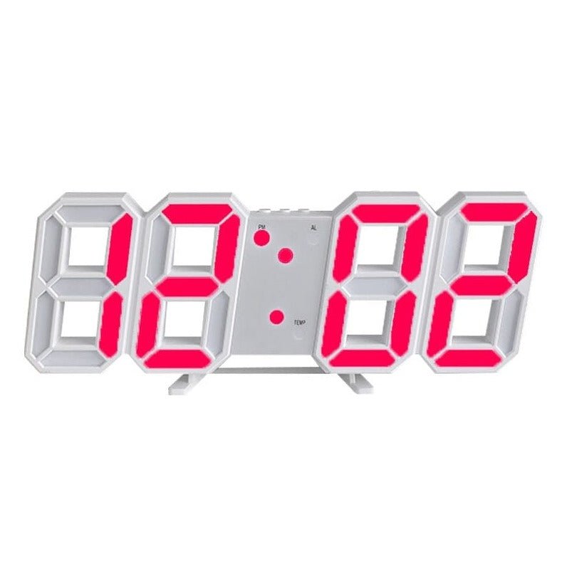 Sleek 3D LED Wall Clock with Dimmer