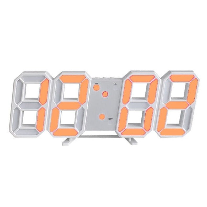 Sleek 3D LED Wall Clock with Dimmer