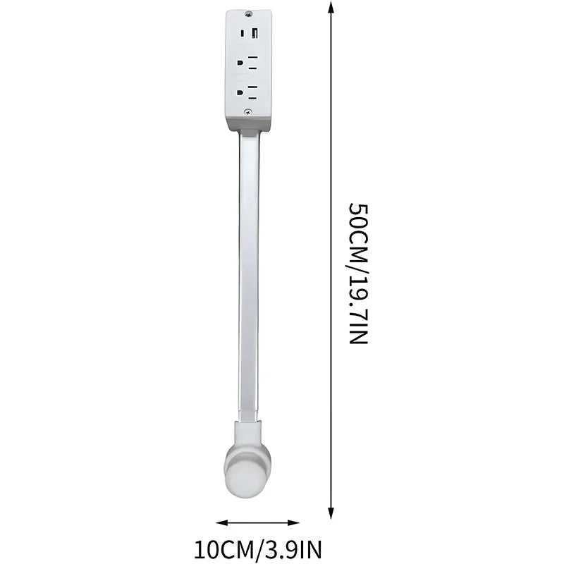 Compact USB Outlet Expander with 180-Degree Rotation