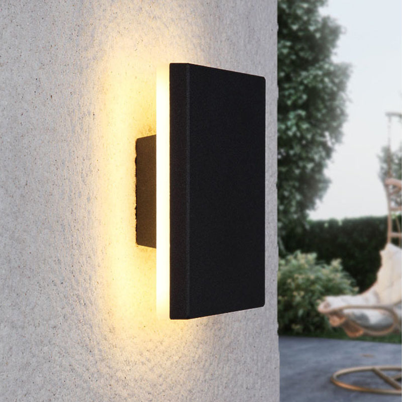 Slim Outdoor LED Wall Light Up Down Exterior Lamp