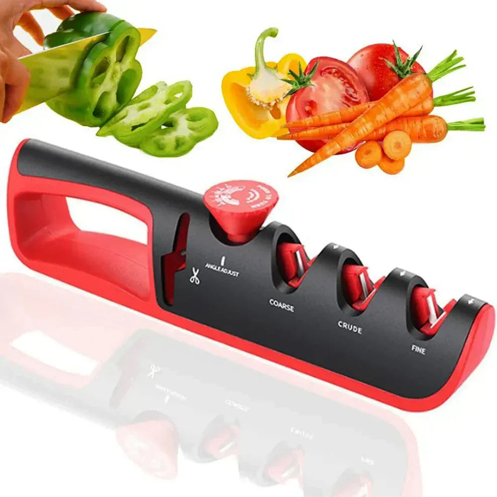Compact 4-in-1 Sharpener for Knives and Scissors - Halri