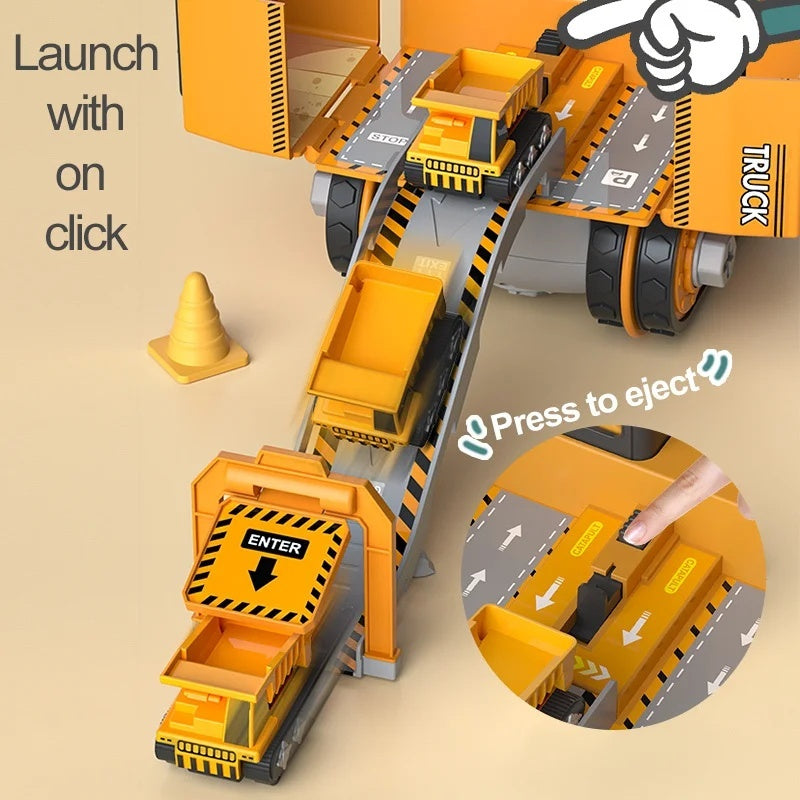 4-in-1 Kids Engineering Vehicle Assembly Toy – Boosts Creativity & Logic, Realistic Play, Electric Drill, Engineering Accessories, Safe for Ages 3+