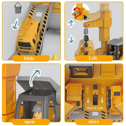 4-in-1 Kids Engineering Vehicle Assembly Toy – Boosts Creativity & Logic, Realistic Play, Electric Drill, Engineering Accessories, Safe for Ages 3+