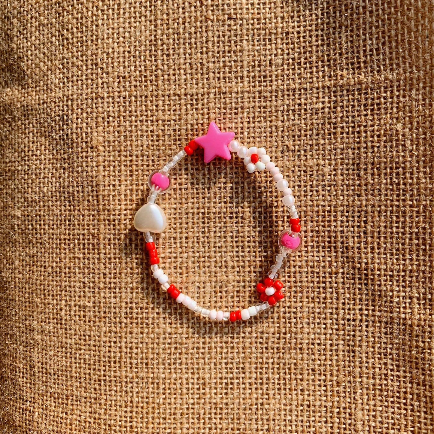 Sparkly Heart Star Charm Bracelet - Halri