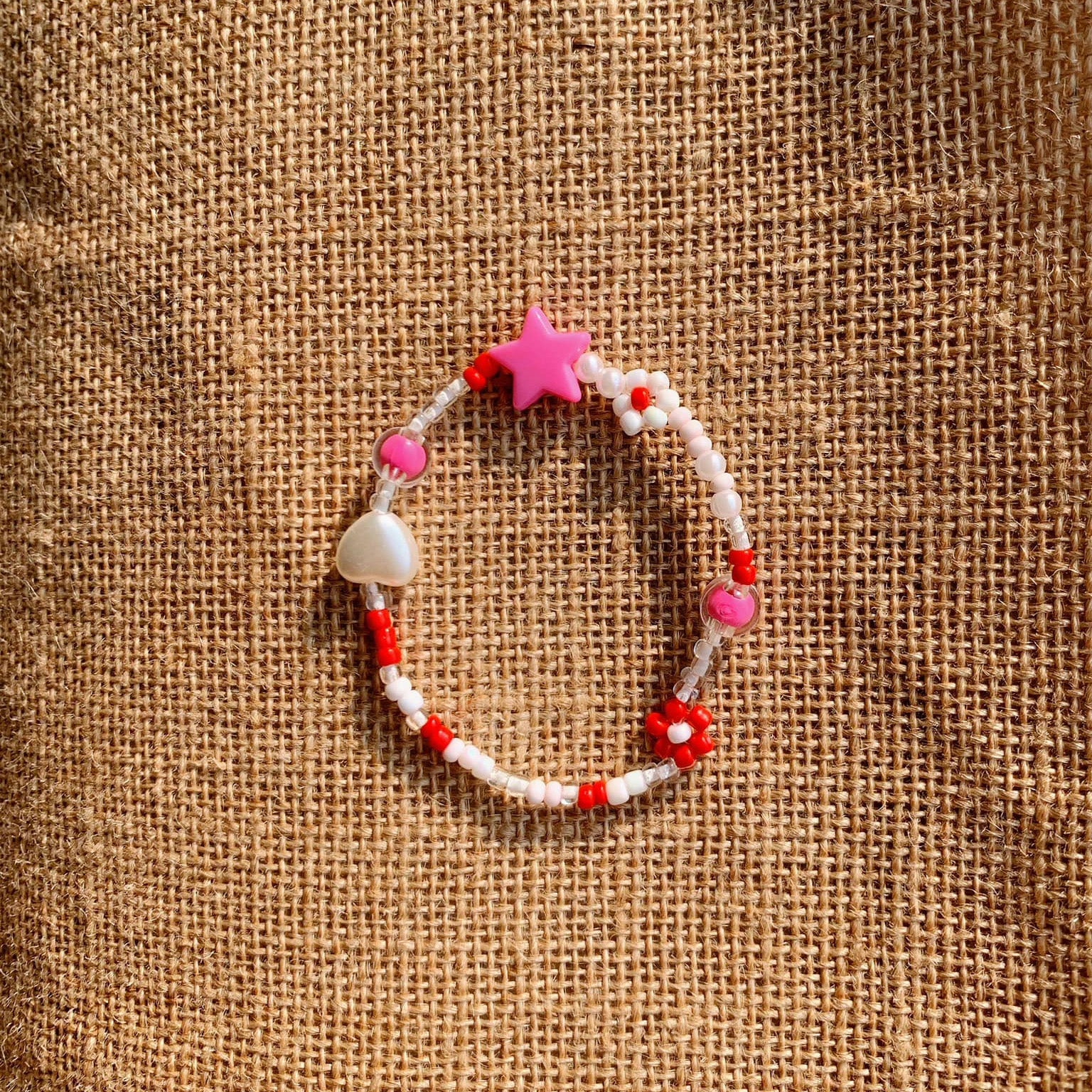 Sparkly Heart Star Charm Bracelet - Halri