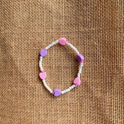 Beaded Bracelet With Heart And Star Motif