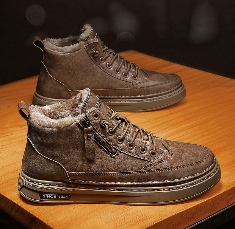 Warm Mens Winter Boots Cotton Wool - Halri
