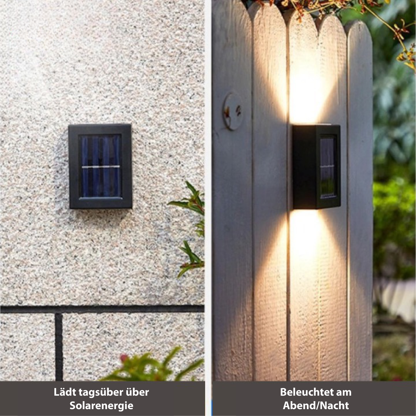 Bright Wireless Outdoor Solar Powered Wall Lights