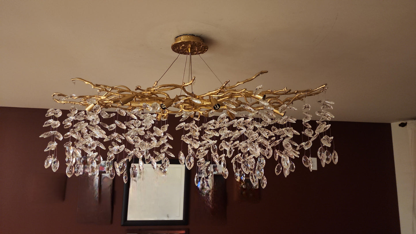 Elegant Crystal Drop Ceiling Light Fixture