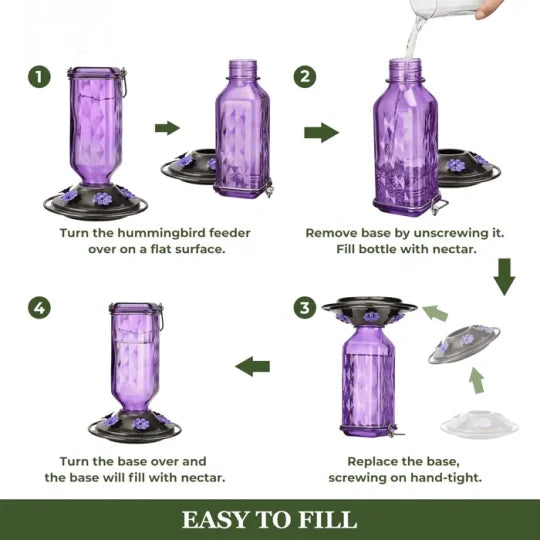 Large Clear Bird Feeder with Leak Proof Design