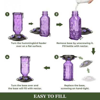 Large Clear Bird Feeder with Leak Proof Design