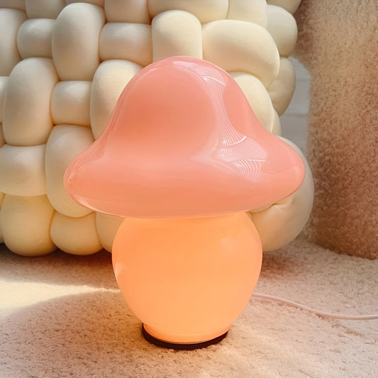 Beautiful Glass Mushroom Table Lamp - Halri