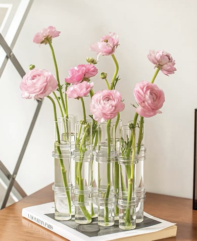 Adjustable Floral Glass Vase with Hinges - Halri